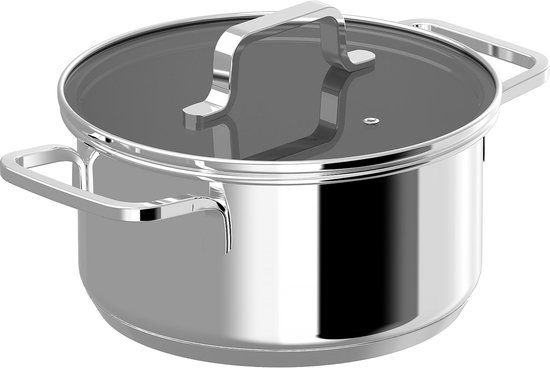 BergHOFF DiNA Kookpot met deksel Helix - Ø 18cm - RVS - PFAS-vrij