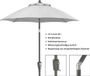 Vido Ø 150 cm crème kleine parasol aluminium/polyester