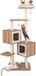 COAST™ Poteau griffoir pour Chat avec 6 étages - 163 x 48 x 58 cm - Beige/Couleur naturelle