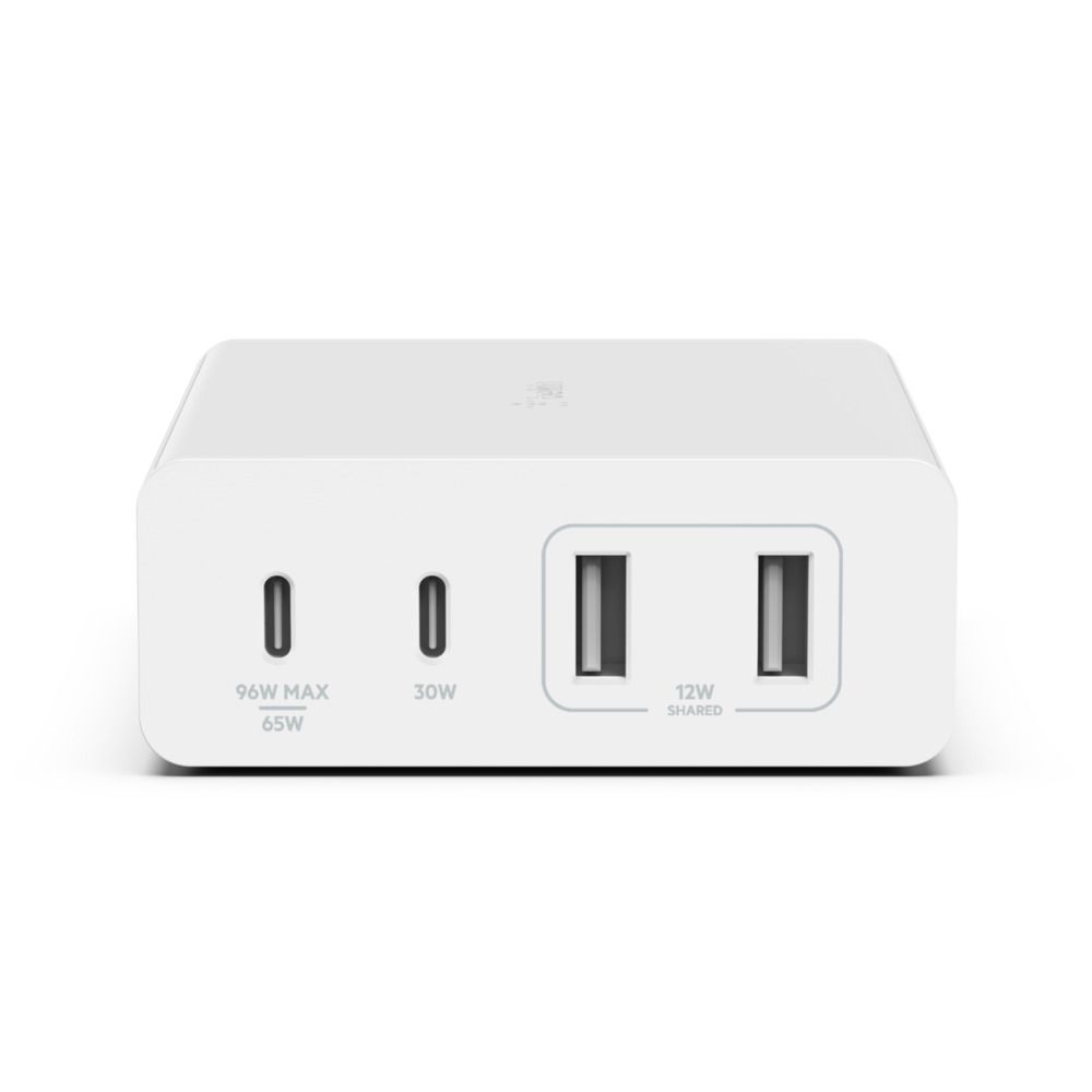 Belkin 108W USB-C PD Charger - 2x USB-C, 2x USB-A - White