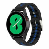 By Qubix Qubix Dot Pattern siliconen bandje Zwart met blauw - Geschikt voor Huawei Watch GT 6 / GT 7 / GT 6 pro / GT 7 pro - 46mm