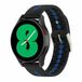By Qubix Qubix Dot Pattern siliconen bandje Zwart met blauw - Geschikt voor Huawei Watch GT 6 / GT 7 / GT 6 pro / GT 7 pro - 46mm