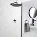 Nox Kit de douche noir - Mitigeur mécanique encastrable & pommeau de douche Ø 30cm