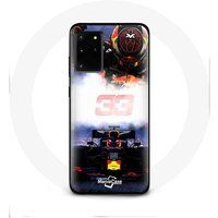 Maniacase Hoesje voor Samsung Galaxy S11 plus Formule 1 Max Verstappen F1 coureur zwart rood en geel