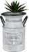 Sunnydays Melkbus/plantenpot/bloempot - zink - zilver - D18 x H26 cm
