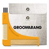 Groomarang Baard Shaper Baard Shaping Tool voor halslijn, wanglijn en kaak lijn - Voorzien van baard stencil, Double Ended baard kam & borstel einde