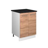 Vicco Wastafelkast Fame-Line, Goudkleurig Eiken/Wit, 60 cm