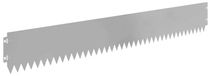 Bordure de pelouse 10 pcs 103 x 15 cm Acier galvanisé argent