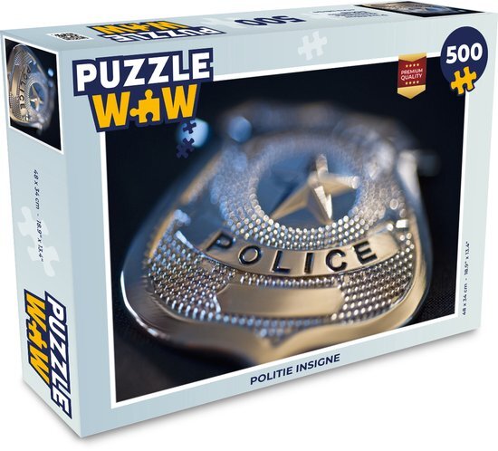 MuchoWow Puzzel Politie insigne - Legpuzzel - Puzzel 500 stukjes