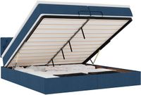 vidaXL - Bedframe - Ottomaans - Met Matrassen en LED's - 200x200cm - Stof - Blauw