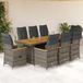 Prolenta Maison Exclusive Tuinset 9-delig met Kussens Polyrotan Grijs