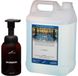 Claudius Cosmetics B.V. Zeepdispenser 300 ml amber bruin hervulbaar + 5 liter Showergel Hammam Herbal navulling