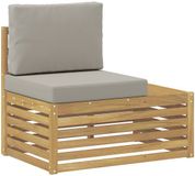 vidaXL Eindsofa Massief Acaciahout Wit