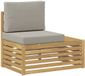 vidaXL Eindsofa Massief Acaciahout Wit