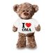 Bellatio Decorations Knuffelbeer I love oma 24 cm - Bruin