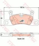 TRW GDB1875 Remblokkenset 4-delig voor Volkswagen Touareg SUV (7P5, 7P6) 2010-2018 achteras en andere voertuigen