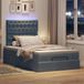 Maison Exclusive - Cadre de lit ottoman avec matelas, gris foncé, 120x190 cm, velours
