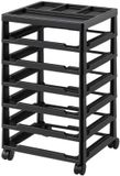 Merkloos / Sans marque Latios Opbergrek - Opbergframe - Met Wielen - 6 Lagen - Grote Capaciteit - Alleen Frame - PP-Kunststof - Zwart