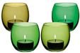 L.S.A. Waxinelichthouder Glas Groen 65mm