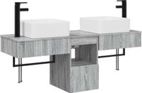 vidaXL Badkamerkastenset 3 st Grijs Sonoma 53 x 35 x 39 cm
