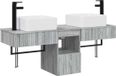 vidaXL Badkamerkastenset 3 st Grijs Sonoma 53 x 35 x 39 cm