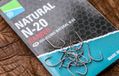 Preston Natural N-20 Hooklengths - Barbed - 15cm - Haakmaat 12 - Transparent
