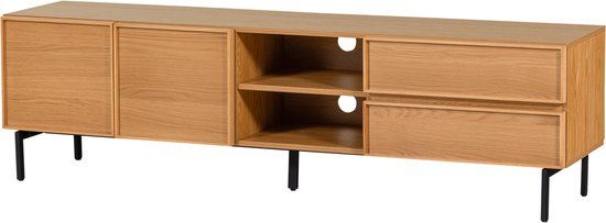 WOOOD Tours Tv Meubel 180 cm - Melamine/ MDF - Naturel - 51x180x42