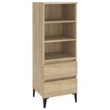 vidaXL Hoge kast 40x36x110 cm bewerkt hout sonoma eiken