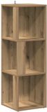 vidaXL Hoekkast 33x33x100 cm bewerkt hout artisanaal eikenkleur