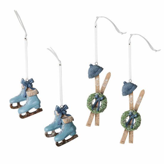 LOBERON Hanger set van 4 Papeta blauw