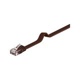 Goobay 95890 CAT 6 platte patchkabel, U/UTP, donkerbruin