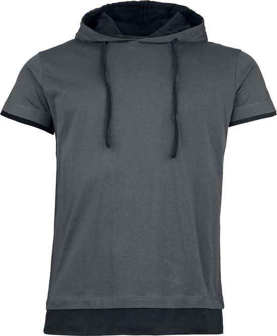 R.E.D. by EMP T-shirt met capuchon - Heren - S - Grijs