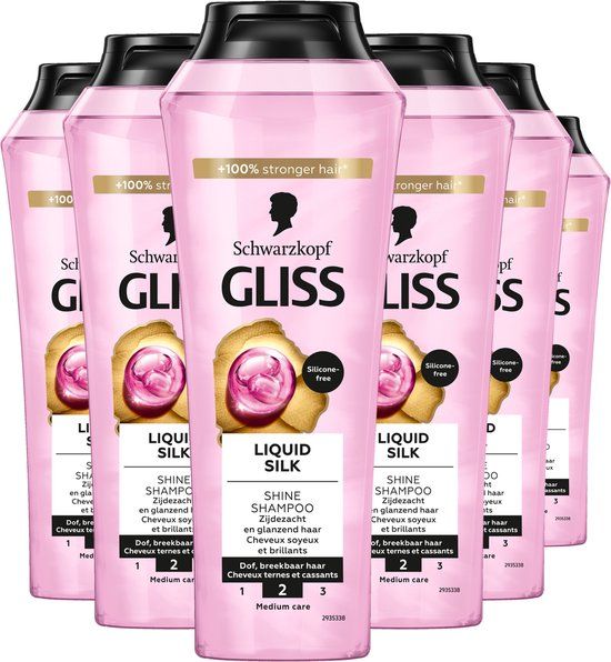 Gliss Liquid Silk Shampoo - Voordeelverpakking - 6x250ml