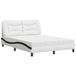 vidaXL Lit avec matelas "Hvar" similicuir blanc et noir 180x200 cm