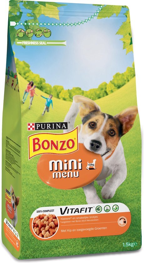 BONZO Mini Menu Hondenvoer - Kip 4x 1.5 kg