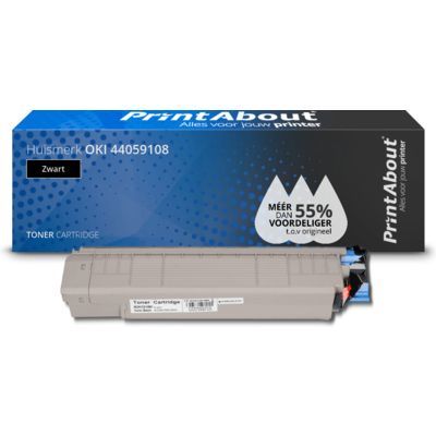 PrintAbout Compatible Toner Cartridge for OKI 44059108 - Black - 9000 Pages