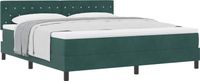 vidaXL Boxspring Bed met Matras Donkergroen 180 x 200 cm Fluweel