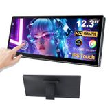 HOWENS 12.3' 60Hz draagbare gamingmonitor 1920*720 8:3 IPS HDMI USB C 100% SRGB Freesync scherm voor computer, laptop, Mac en pc