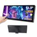 HOWENS 12.3' 60Hz draagbare gamingmonitor 1920*720 8:3 IPS HDMI USB C 100% SRGB Freesync scherm voor computer, laptop, Mac en pc
