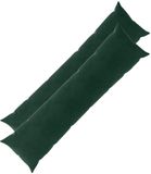 vidaXL - Kussensloop - 2 stuks - HEERLEN - Donkergroen - 40 x 145 cm - Fluweel