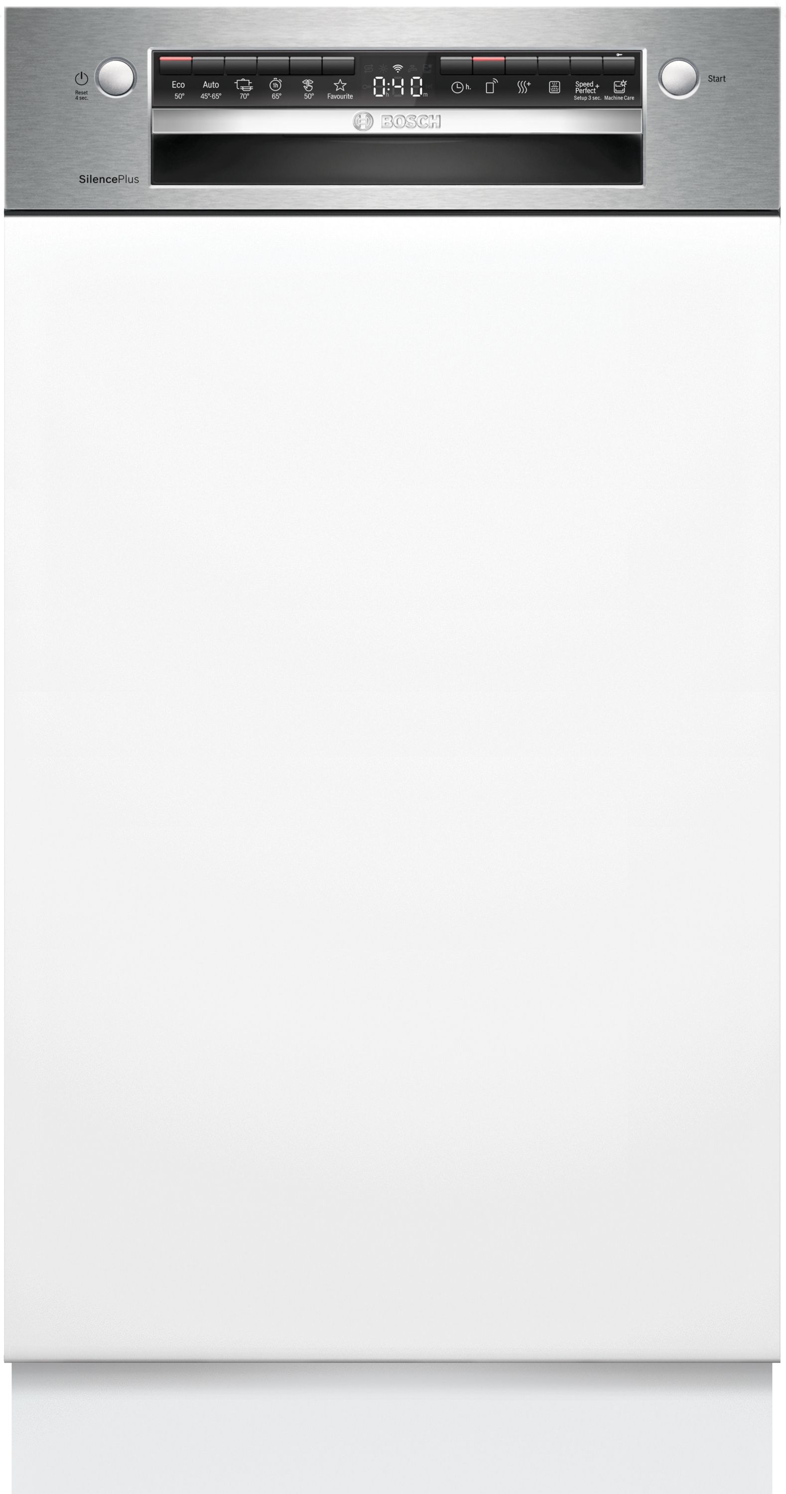 Bosch Serie 4 - SPI4HMS49E - Inbouwvaatwasser - 45 cm - Geborsteld staal - Energielabel E