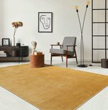 the carpet RELAX – Extra Zacht & Wasbaar Vloerkleed tot 30°C met Antislip Onderzijde – Fluweelachtige Structuur – Voor Slaapkamer of Woonkamer – Goud, 80 x 150 cm