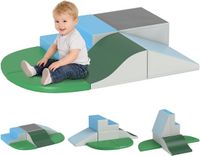 HOMCOM Kids Soft Play Sets - 150x100x24cm - PU - Multicolor