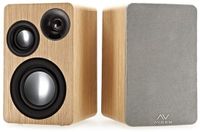 AVCOM 3-weg actieve boekenplankluidspeakerset, eikenhout