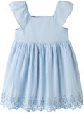 Name it Jurk Regular fit Katoen Korte mouw Vierkante hals Lichtblauw