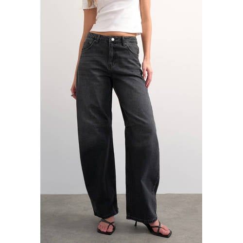 TOPSHOP Tsbarrel Hr Denim Jeans Blw Noos barrel jeans - zwart
