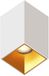 Ledvion – LED Opbouwspot Vierkant 80x80mm – Wit / Goud – Dimbaar – GU10 – 2700K – 3W – IP20