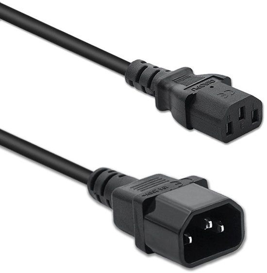 Qoltec UPS Power Cable IEC C13 C14 3x1.0 mm² 1.5 m Black