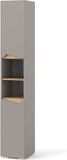 Vicco Marelle Badkamerkast – 30 x 180 cm met deuren en open vakken Grijs