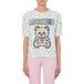 Moschino Sweatshirt en coton patchwork Teddy Blanc